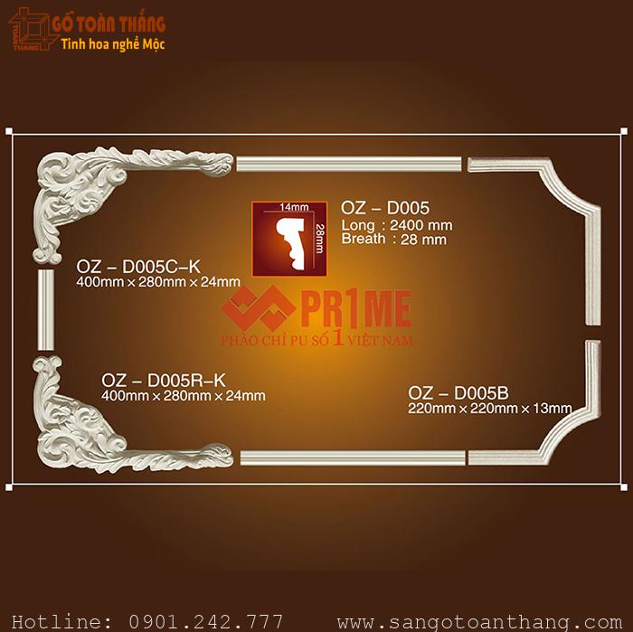 Bộ hoa văn trang trí PU - OZ-D005B 1 Bộ hoa văn trang trí PU - OZ-D005B