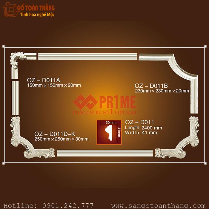 Bộ hoa văn trang trí PU - OZ-D011 1 Bộ hoa văn trang trí PU - OZ-D011