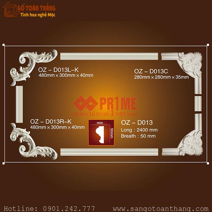 Bộ hoa văn trang trí PU - OZ-D013C 1 Bộ hoa văn trang trí PU - OZ-D013C