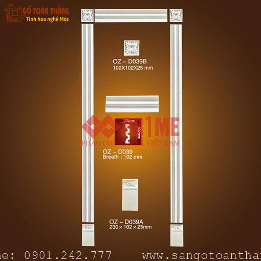 Bộ hoa văn trang trí cửa PU - OZ-D039
