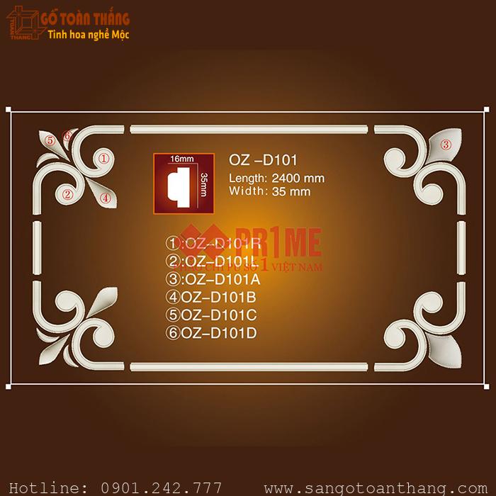 Bộ hoa văn trang trí PU - OZ-D101 1 Bộ hoa văn trang trí PU - OZ-D101