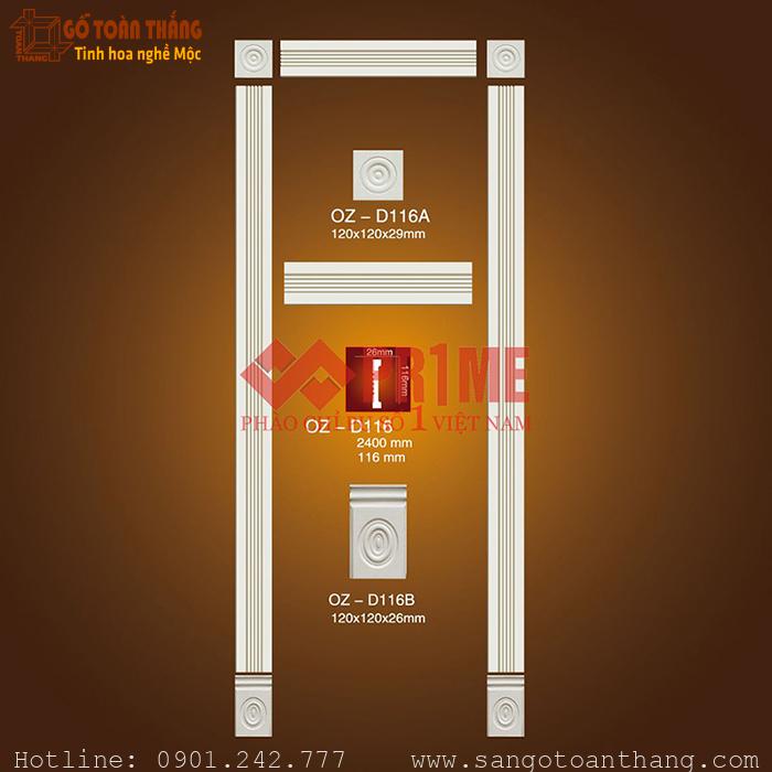 Bộ hoa văn trang trí cửa PU - OZ-D116 1 Bộ hoa văn trang trí cửa PU - OZ-D116