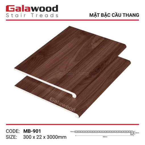 Mặt bậc cầu thang nhựa giả gỗ Galawood MB-901