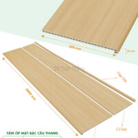 Mặt bậc cầu thang nhựa giả gỗ Glotex MB-03 3