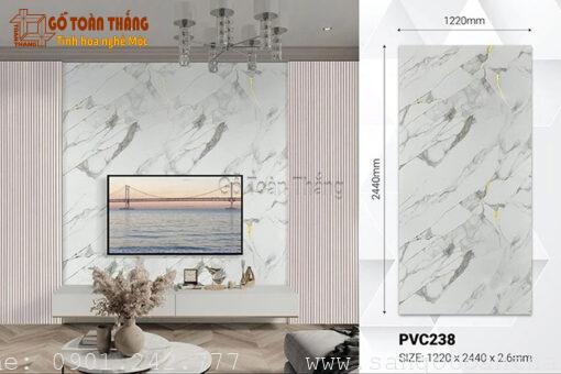 Tấm nhựa giả đá dát vàng Galawood PVC238 - Hình ảnh 2