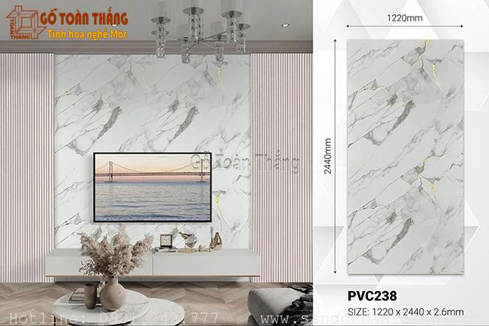 Tấm nhựa giả đá dát vàng Galawood PVC238 2 Tấm nhựa giả đá dát vàng Galawood PVC238 - Ảnh 2