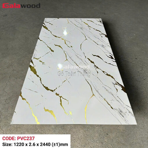 Tấm nhựa giả đá dát vàng Galawood PVC237