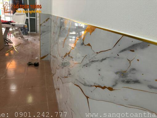 Tấm nhựa giả đá dát vàng Galawood PVC237 - Hình ảnh 2