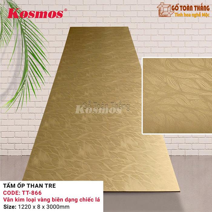 Tấm than tre 8mm vân kim loại vàng TT-866 1 Tấm than tre 8mm vân kim loại vàng TT-866