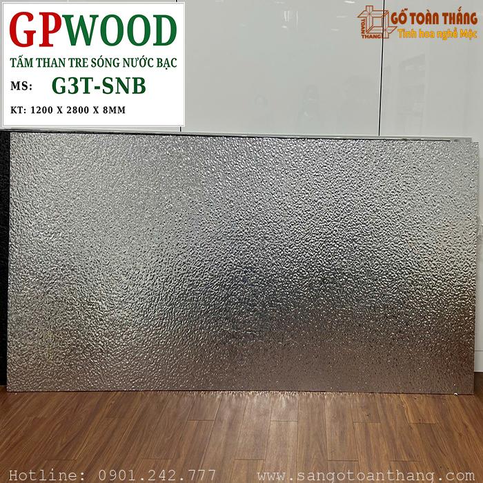 Tấm than tre sóng nước bạc 8mm GPwood G3T-SNB 1 Tấm than tre sóng nước bạc 8mm GPwood G3T-SNB