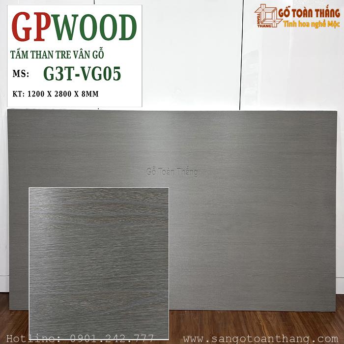 Tấm than tre vân gỗ 8mm GPwood G3T-VG05 1 Tấm than tre vân gỗ 8mm GPwood G3T-VG05