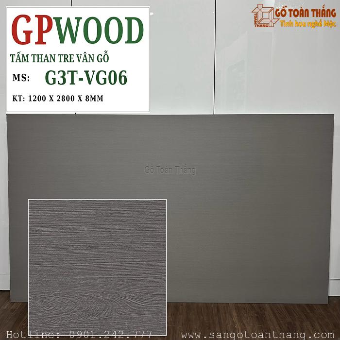 Tấm than tre vân gỗ 8mm GPwood G3T-VG06 1 Tấm than tre vân gỗ 8mm GPwood G3T-VG06