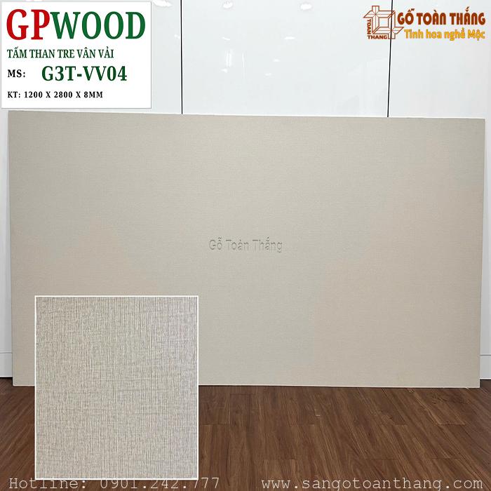 Tấm than tre vân vải 8mm GPwood G3T-VV04 1 Tấm than tre vân vải 8mm GPwood G3T-VV04