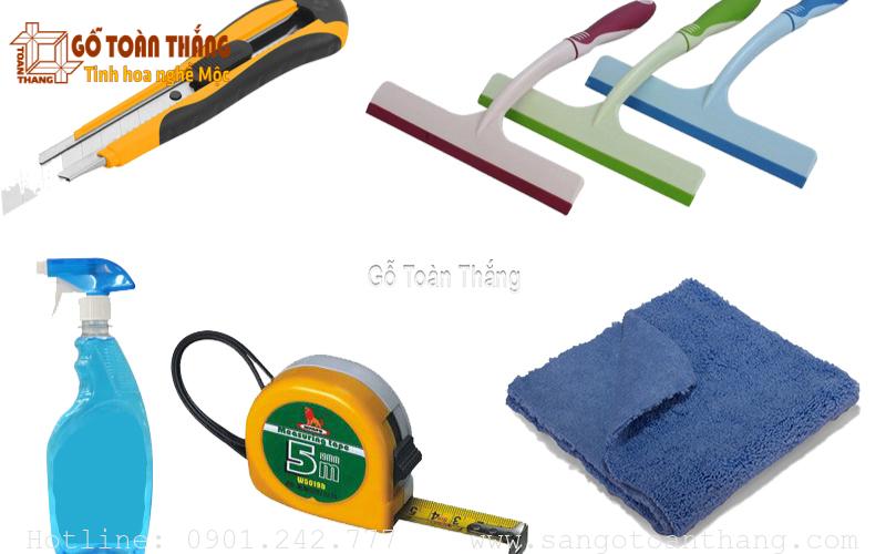 Dụng cụ thi công dán Decal kính