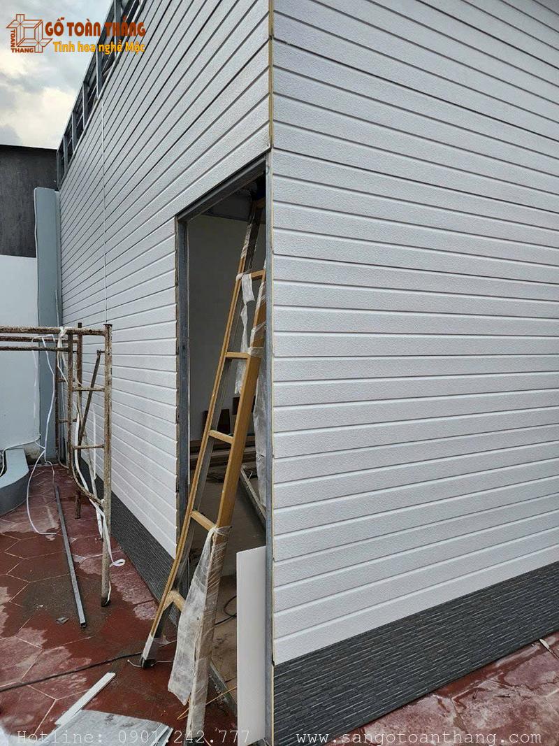 Tấm Panel Galawood ứng dụng ốp vách ngoài trời