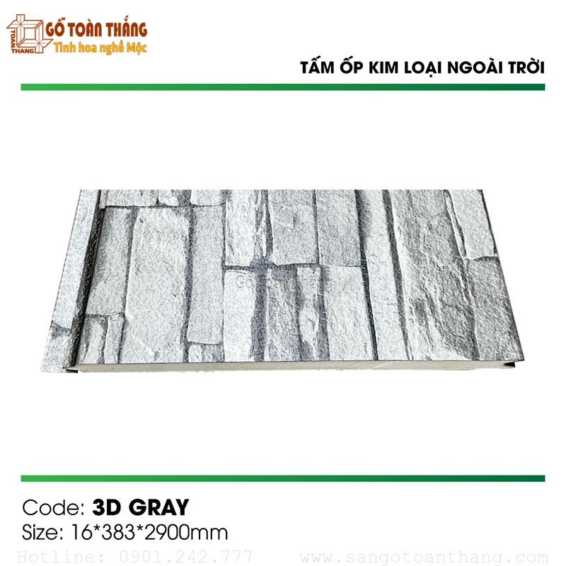 Tấm Panel NC Meta Siding 3D Gray 1 Tấm Panel NC Meta Siding 3D Gray