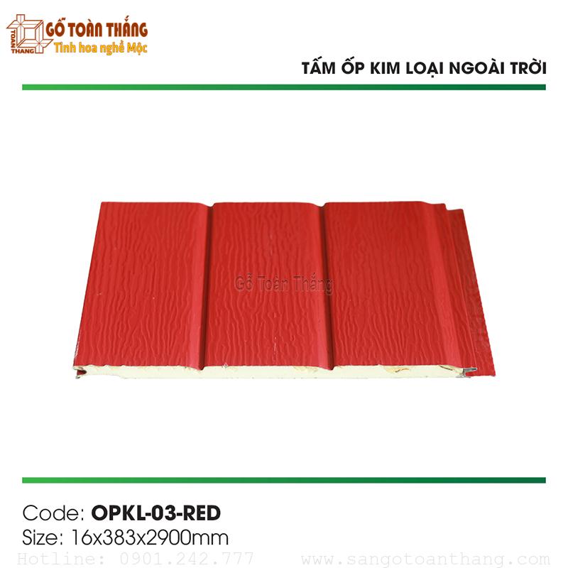 Tấm Panel NC Meta Siding vân gỗ OPKL-03-Red 1 Tấm Panel NC Meta Siding vân gỗ OPKL-03-Red