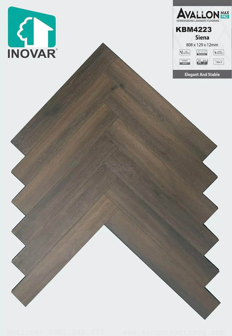 Sàn gỗ INOVAR 12mm xương cá KBM4223 1 Sàn gỗ INOVAR 12mm xương cá KBM4223