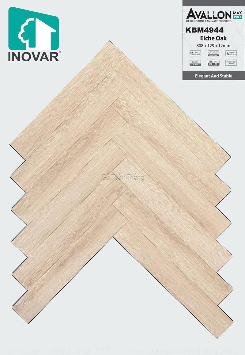 Sàn gỗ INOVAR 12mm xương cá KBM4944 1 Sàn gỗ INOVAR 12mm xương cá KBM4944