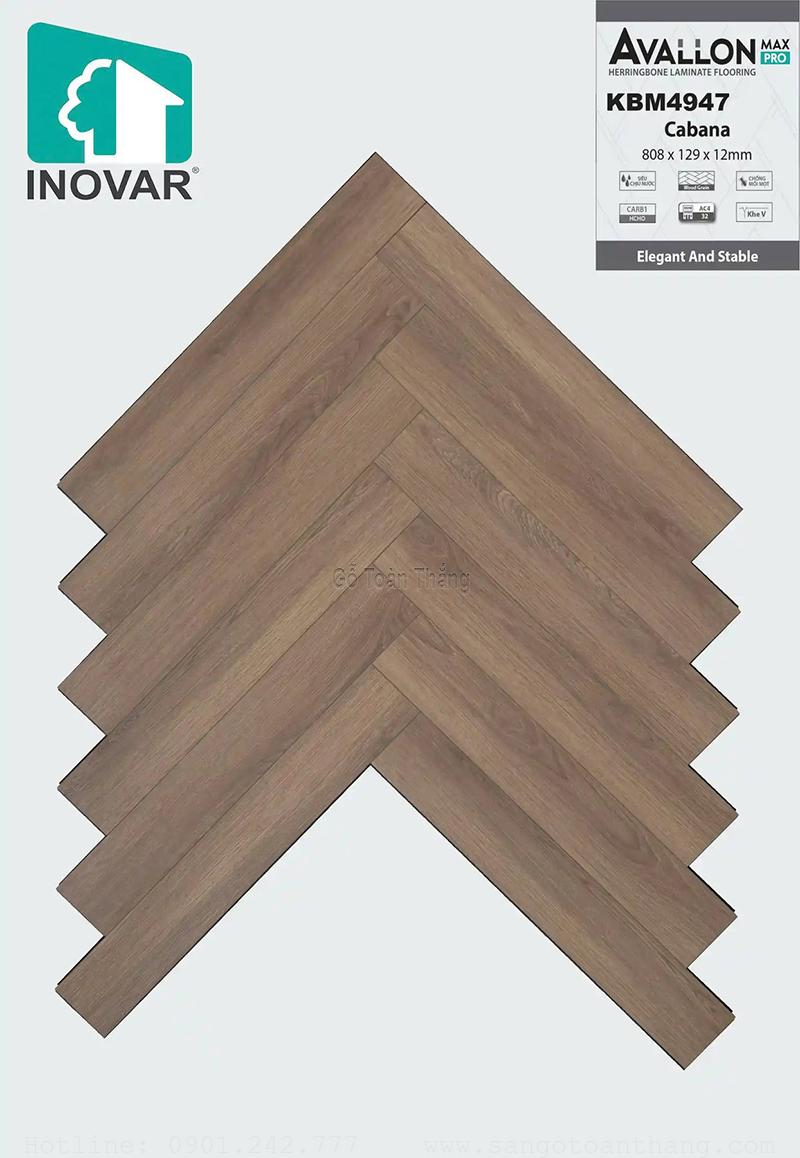 Sàn gỗ INOVAR 12mm xương cá KBM4947 1 Sàn gỗ INOVAR 12mm xương cá KBM4947