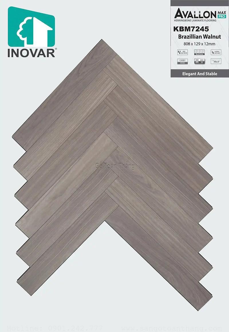 Sàn gỗ INOVAR 12mm xương cá KBM7245 1 Sàn gỗ INOVAR 12mm xương cá KBM7245