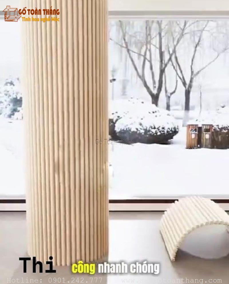 Tấm lam sóng uốn cong dùng ốp cột tròn là chủ yếu