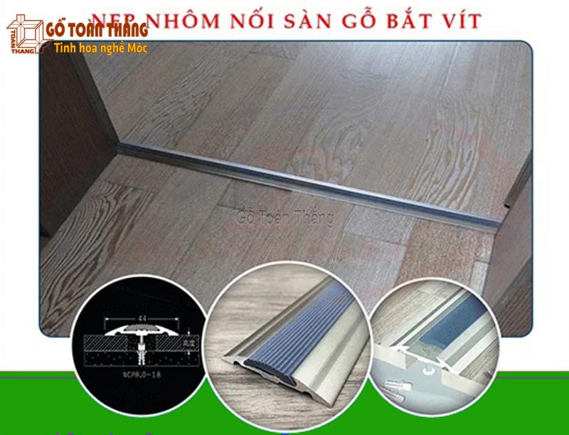 Nẹp chênh cốt sàn gỗ cao thấp
