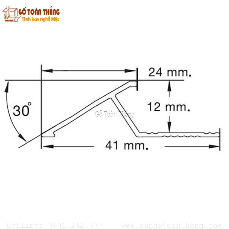 Nẹp nhôm chênh cốt đa năng CC-05 2 Nẹp nhôm chênh cốt đa năng CC-05 - Ảnh 2