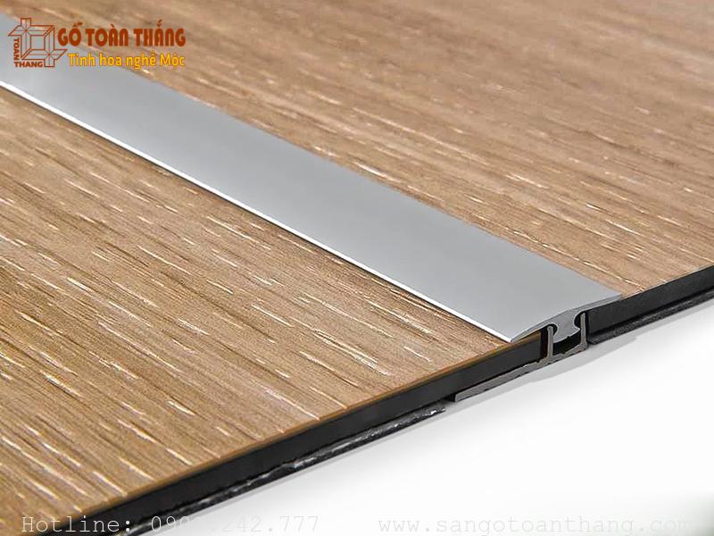 Nẹp T nhôm nối sàn màu Inox 1 Nẹp T nhôm nối sàn màu Inox