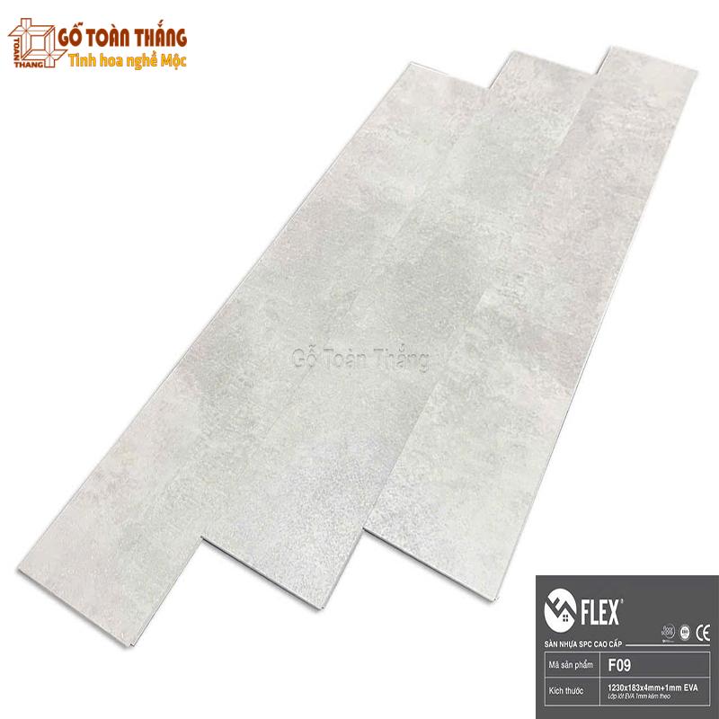 Sàn nhựa Flex 4mm SPC đế cao su F09 1 Sàn nhựa Flex 4mm SPC đế cao su F09