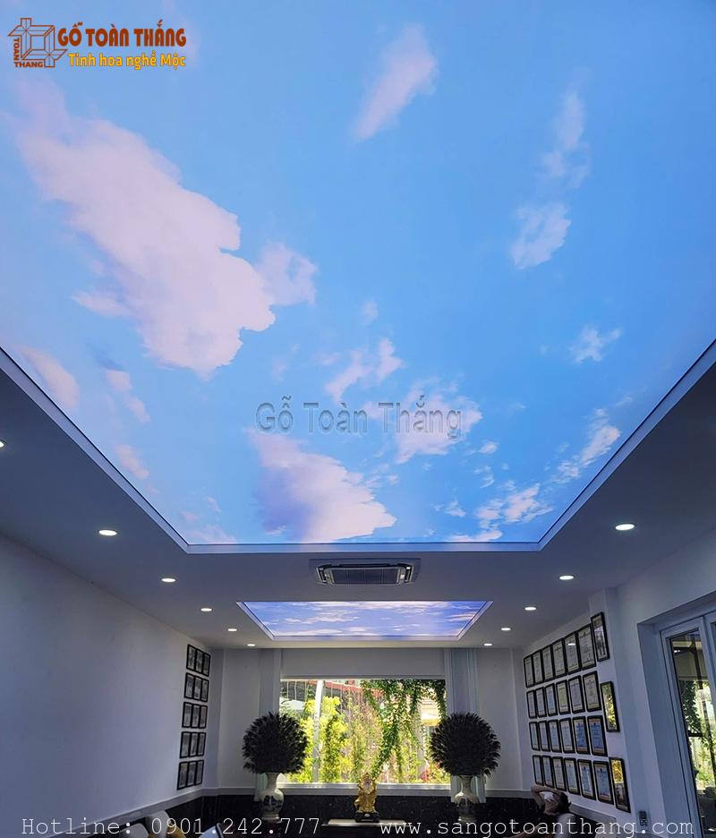 Mẫu Trần xuyên sáng Barrisol cho phòng sinh hoạt chung