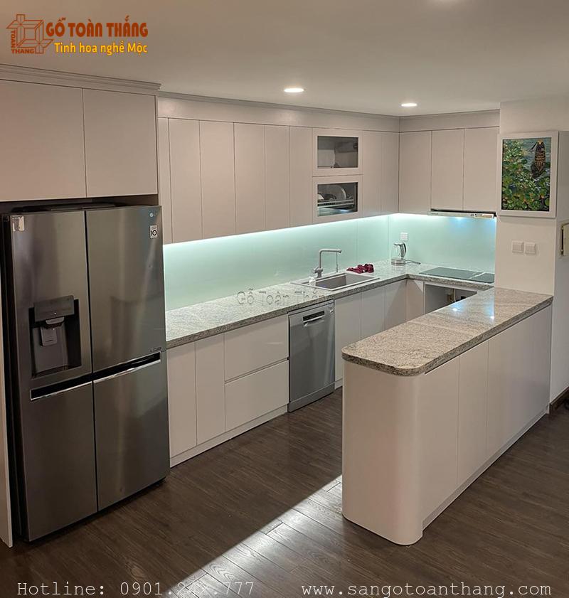 Mẫu tủ bếp gỗ công nghiệp đẹp 08