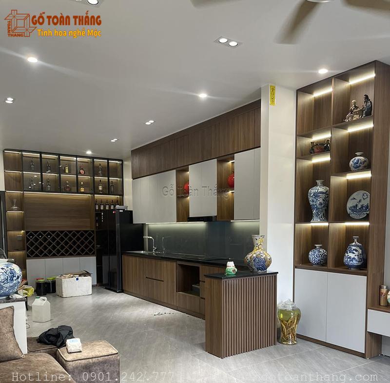 Mẫu tủ bếp gỗ công nghiệp đẹp 09