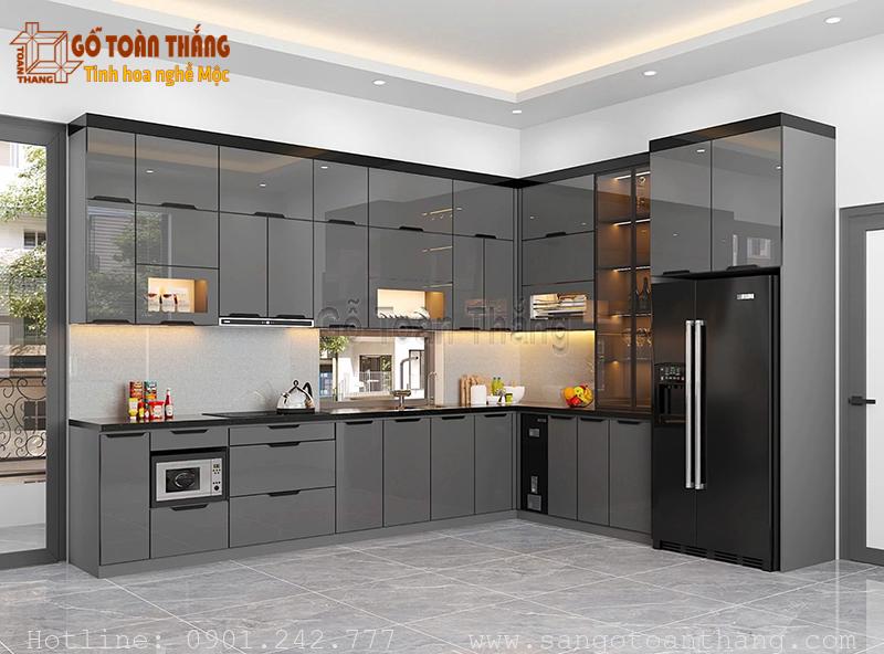Mẫu tủ bếp gỗ công nghiệp đẹp 12
