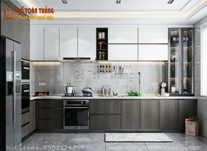 Mẫu tủ bếp gỗ công nghiệp đẹp 14