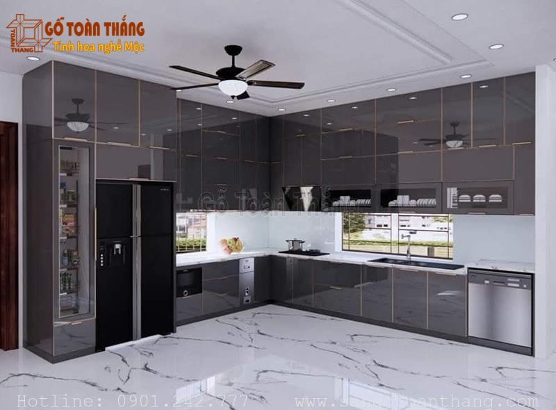 Mẫu tủ bếp gỗ công nghiệp đẹp 16