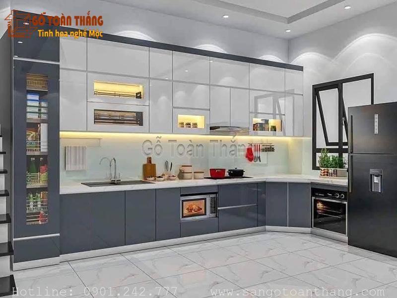 Mẫu tủ bếp gỗ công nghiệp đẹp 15