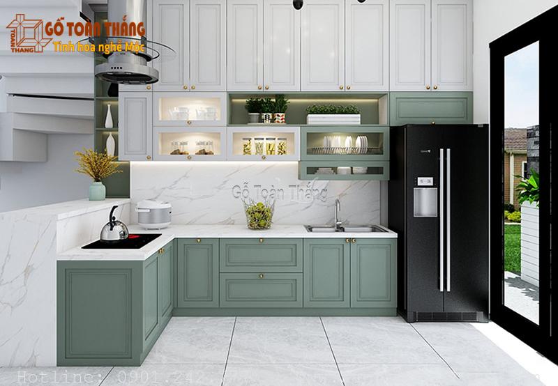 Mẫu tủ bếp gỗ công nghiệp đẹp 20