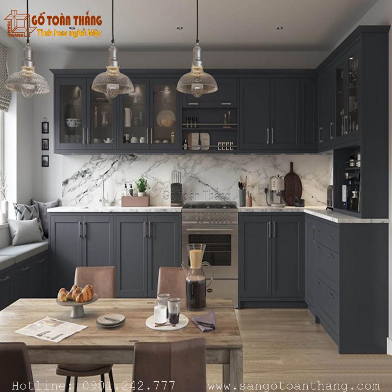 Mẫu tủ bếp gỗ công nghiệp đẹp 24