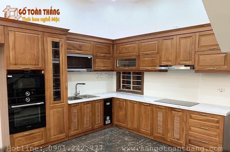 Tủ bếp Gõ Đỏ Nam Phi 4 Tủ bếp Gõ Đỏ Nam Phi - Ảnh 4