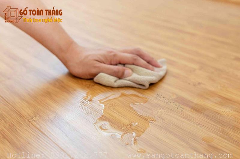 Sàn tre ép ngang dễ dạng vệ sinh sạch sẽ