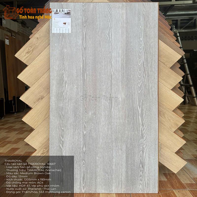 Sàn gỗ Thairoyal 12mm 10667 1 Sàn gỗ Thairoyal 12mm 10667