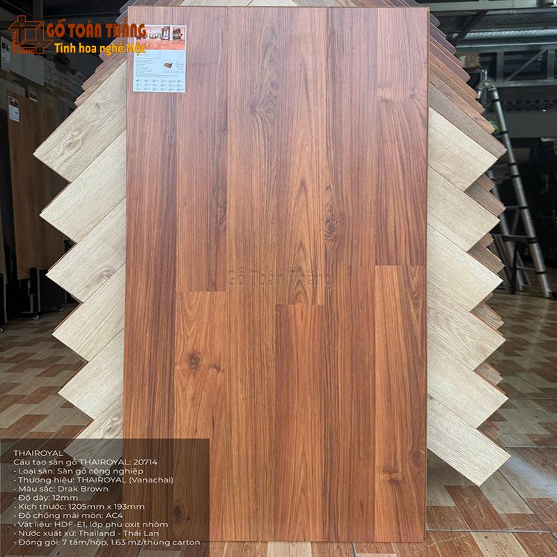 Sàn gỗ Thairoyal là sàn gỗ công nghiệp nhập khẩu nguyên hộp từ Thái Lan