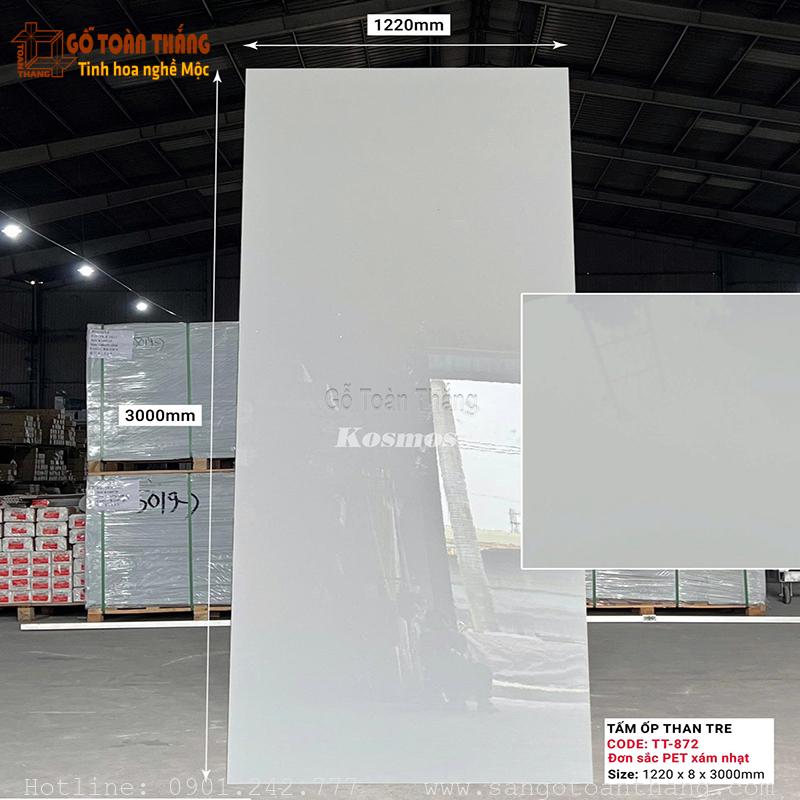 Tấm than tre 8mm PET xám nhạt TT-872 1 Tấm than tre 8mm PET xám nhạt TT-872