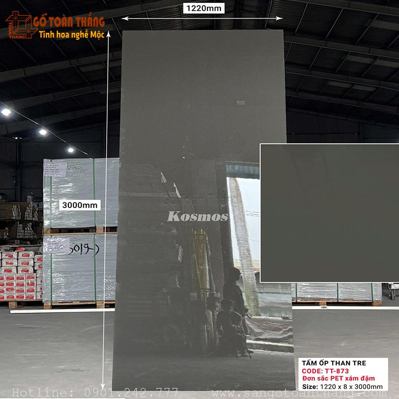 Tấm than tre 8mm PET xám đậm TT-873 1 Tấm than tre 8mm PET xám đậm TT-873