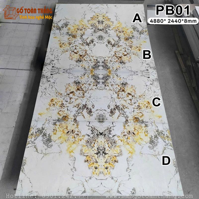 Tấm than tre 8mm vân đá đối xứng PB01 1 Tấm than tre 8mm vân đá đối xứng PB01