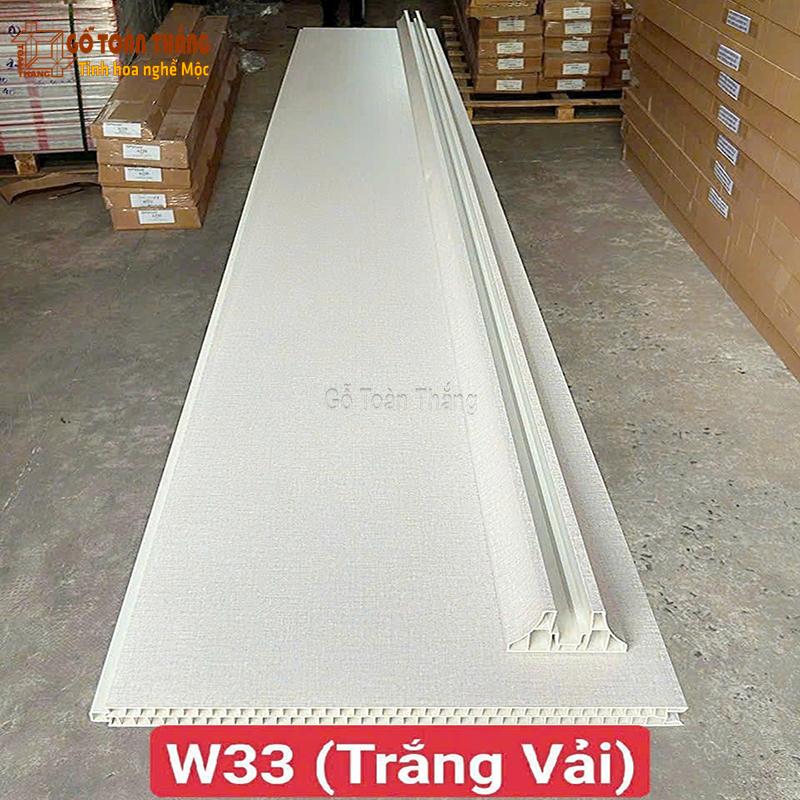 Vách ngăn 2 mặt màu trắng vân vải W33 1 Vách ngăn 2 mặt màu trắng vân vải W33