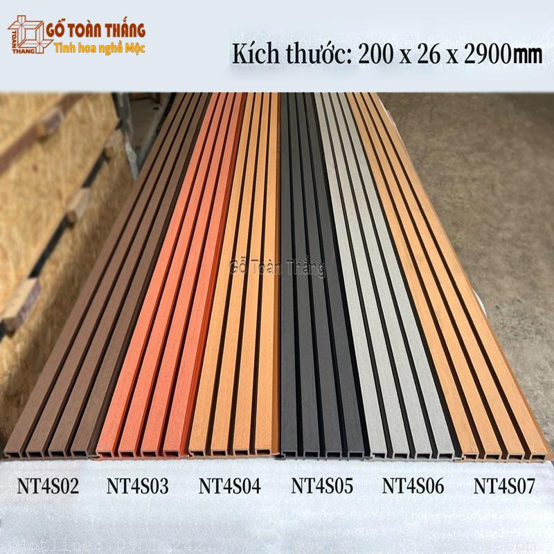 Lam 4 sóng gỗ nhựa ngoài trời giá rẻ 1 Lam 4 sóng gỗ nhựa ngoài trời giá rẻ