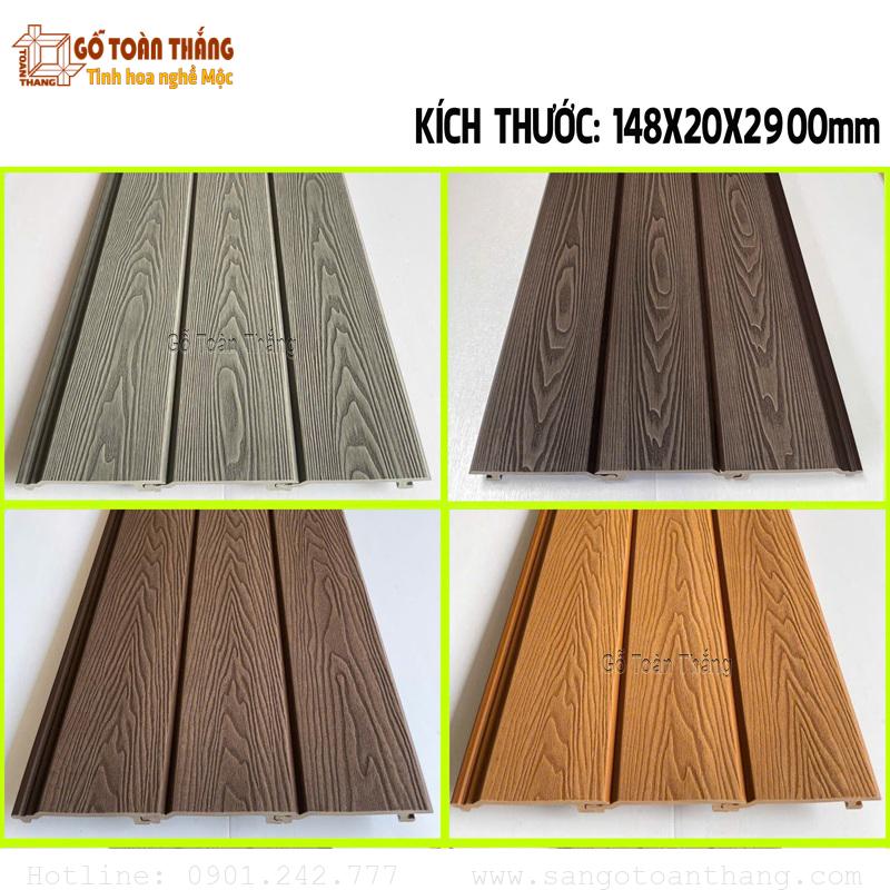 Tấm ốp gỗ nhựa ngoài trời giá rẻ vân 3D 1 Tấm ốp gỗ nhựa ngoài trời giá rẻ vân 3D
