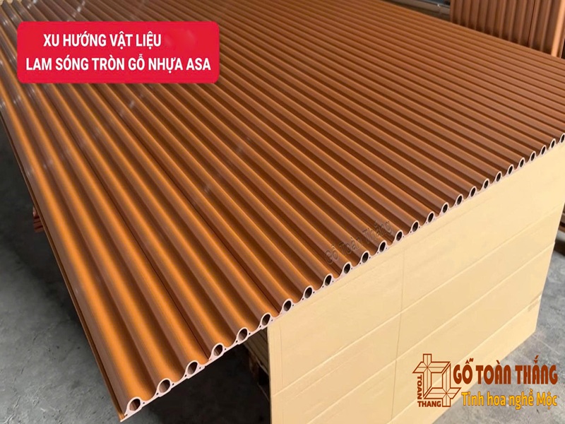 Lam sóng tròn ngoài trời là tấm ốp có bề mặt dạng sóng tròn lồi Lam sóng tròn ngoài trời là tấm ốp có bề mặt dạng sóng tròn lồi